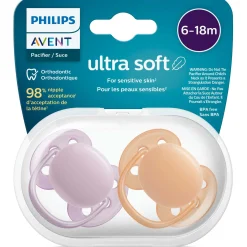 Philips Avent Ultra Soft Fopspeen 6-18mnd 2-pack Orange