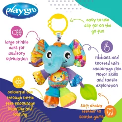 Playgro hangspeeltje Activity Friend Elly Elephant Multi