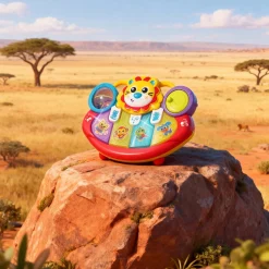 Playgro Lion Activity Kick toy rammelaar Multi