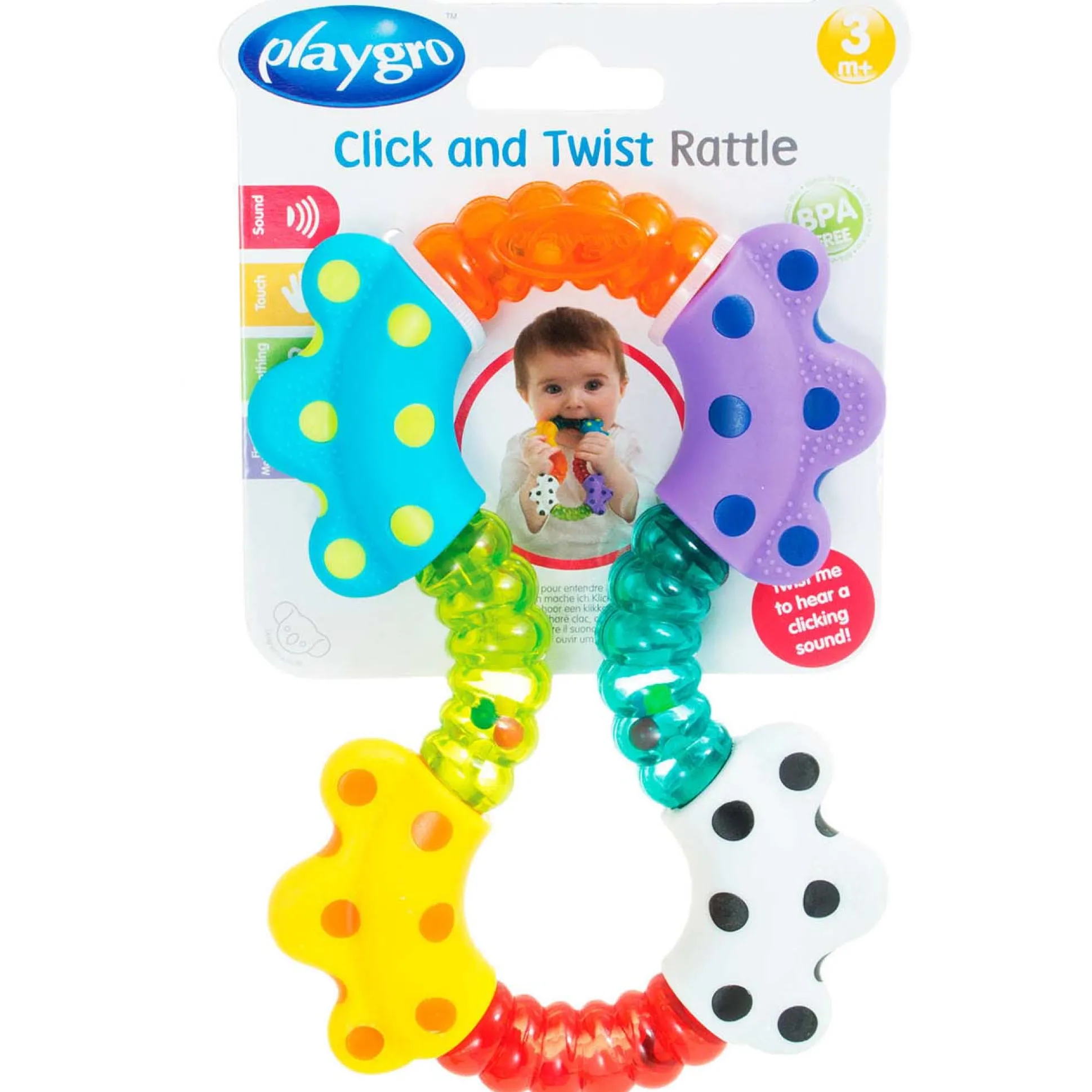 Playgro rammelaar Click Twist Rattle Multi