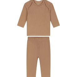 Prenatal baby rib pyjama beige
