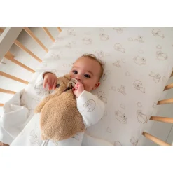 Prenatal wieg hoeslaken Beren wit