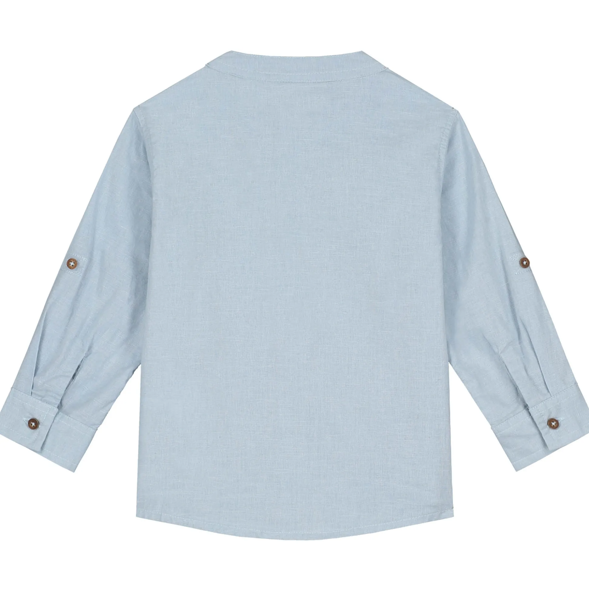 Prénatal baby blouse lange mouwen effen blauw