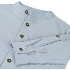 Prénatal baby blouse lange mouwen effen blauw