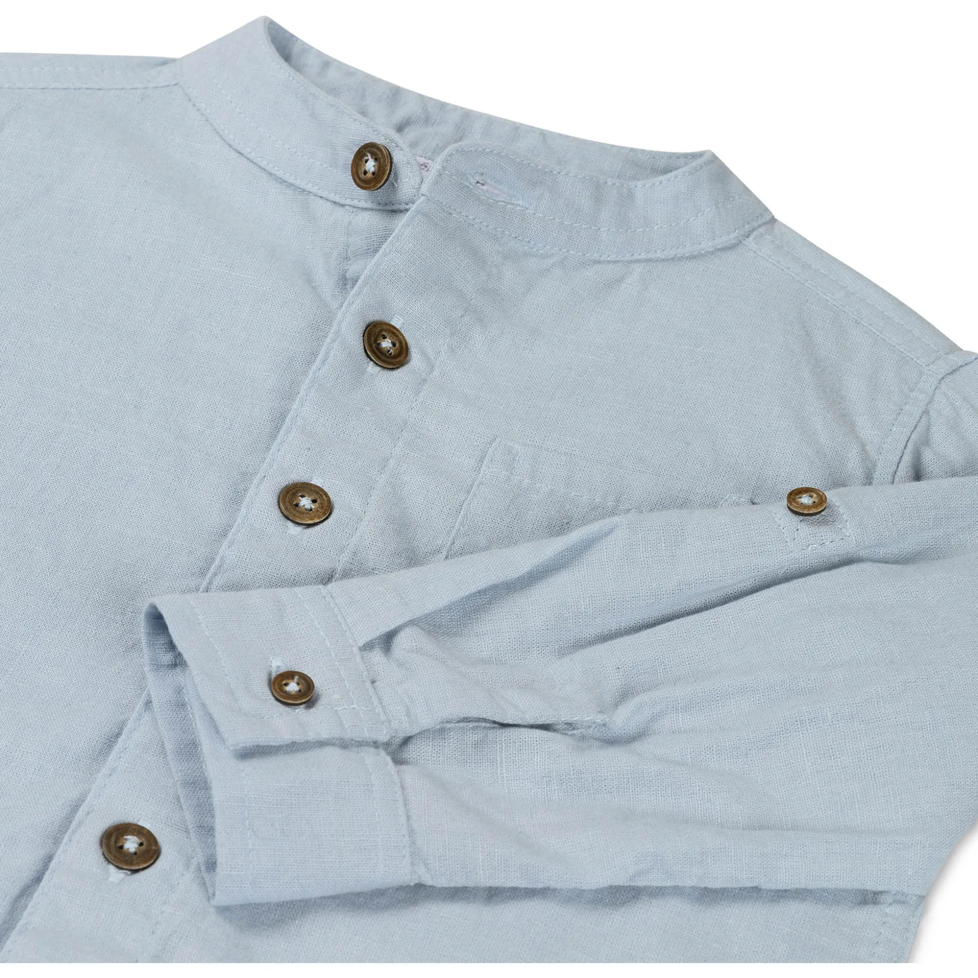 Prénatal baby blouse lange mouwen effen blauw