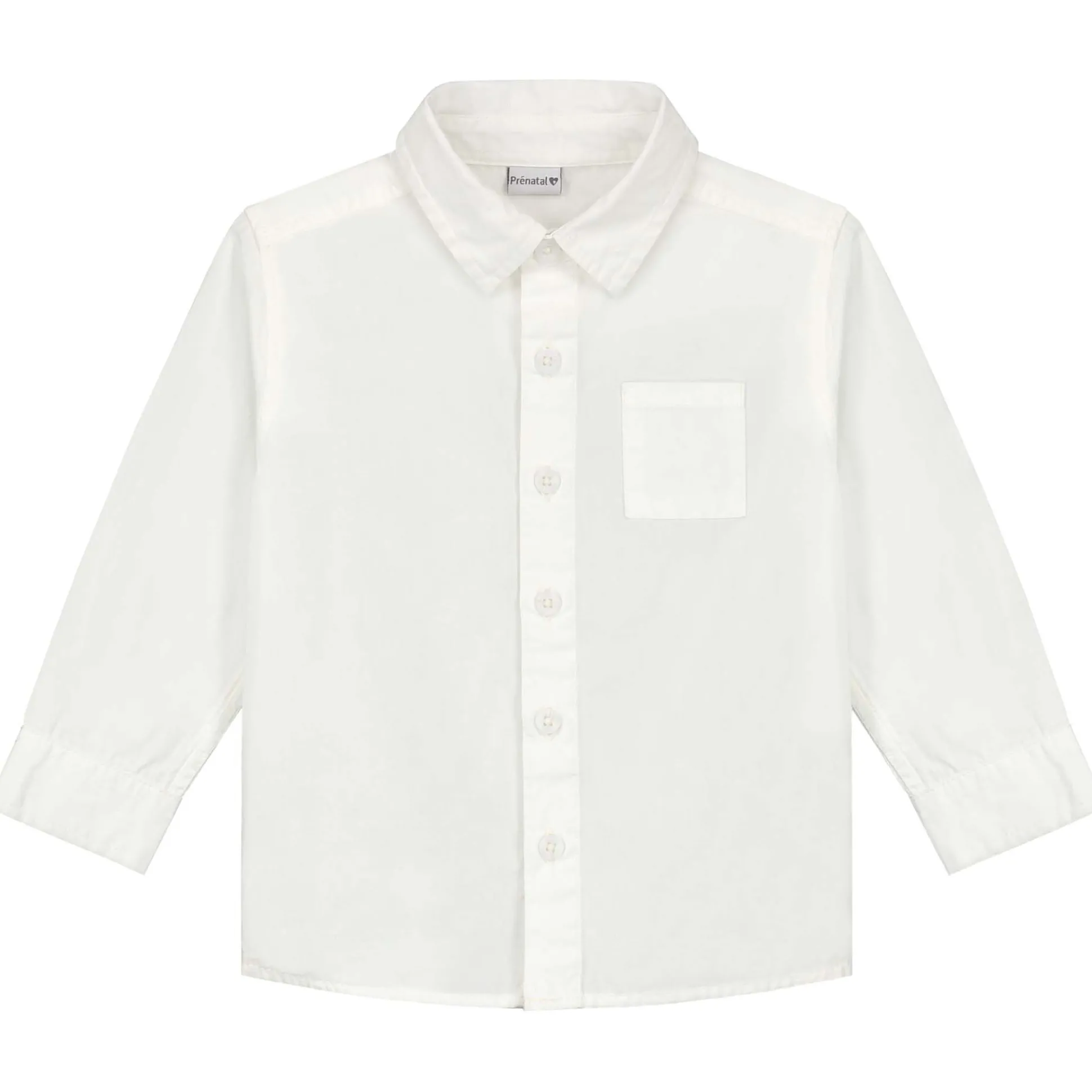 Prénatal baby blouse lange mouwen effen wit