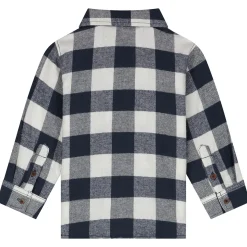 Prénatal baby blouse lange mouwen ruit blauw