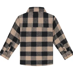 Prénatal baby blouse lange mouwen ruit bruin