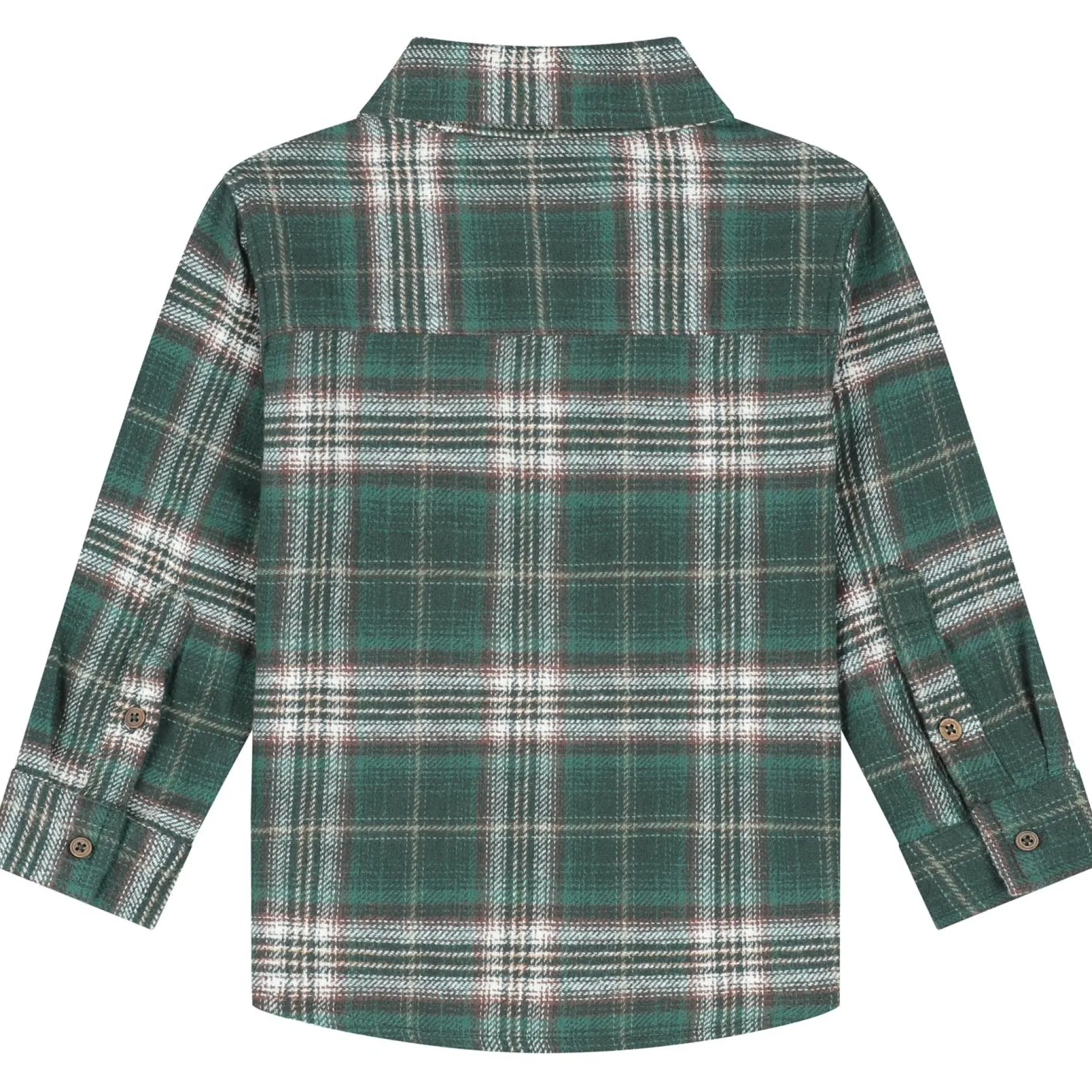 Prénatal baby blouse lange mouwen ruit groen