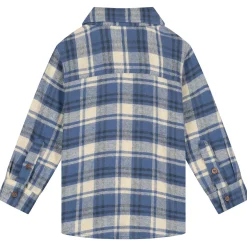 Prénatal baby blouse lange mouwen ruit blauw