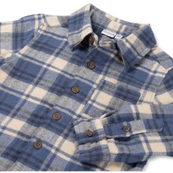 Prénatal baby blouse lange mouwen ruit blauw