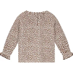 Prénatal baby blouse lange mouwen dierenprint beige