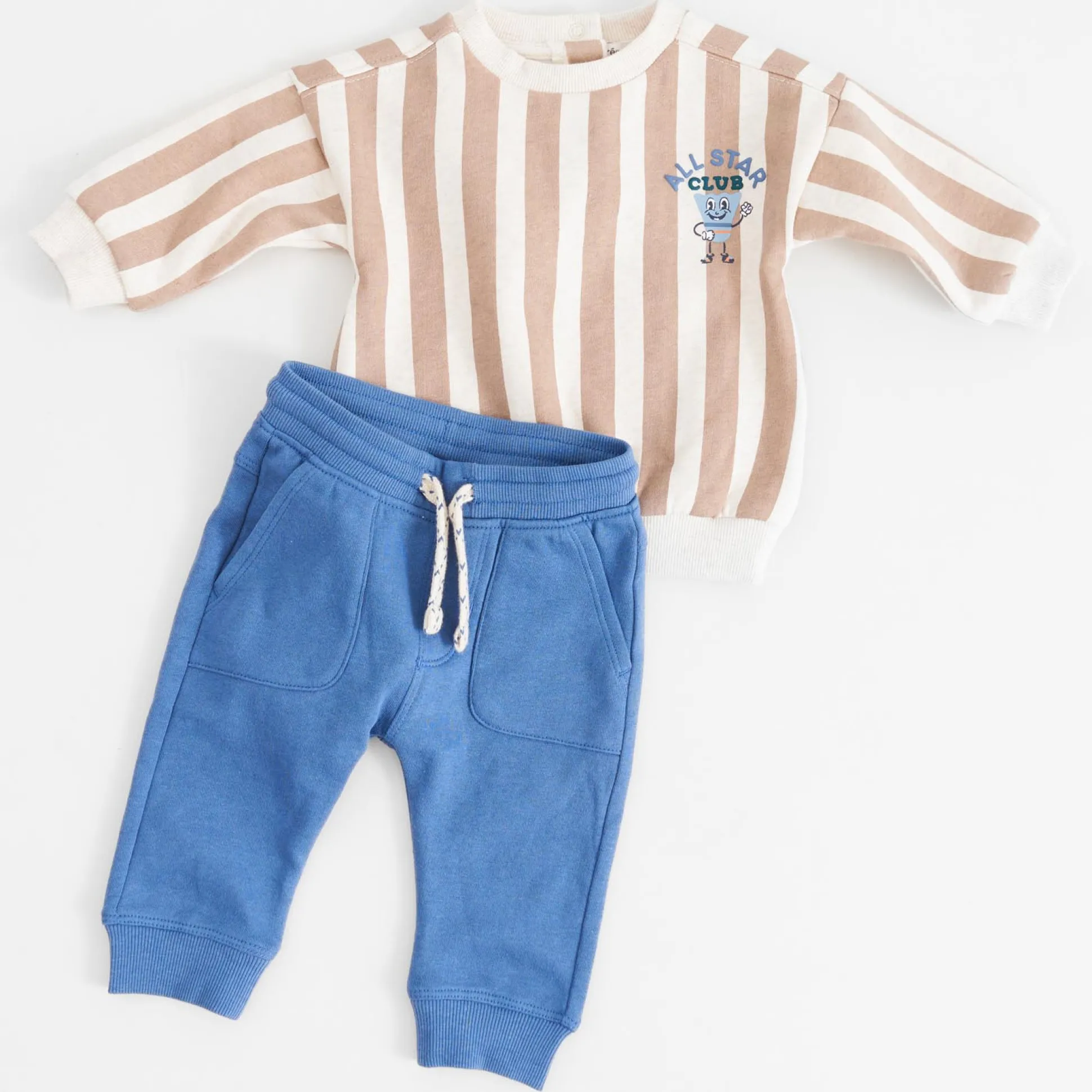 Prénatal baby broek effen blauw