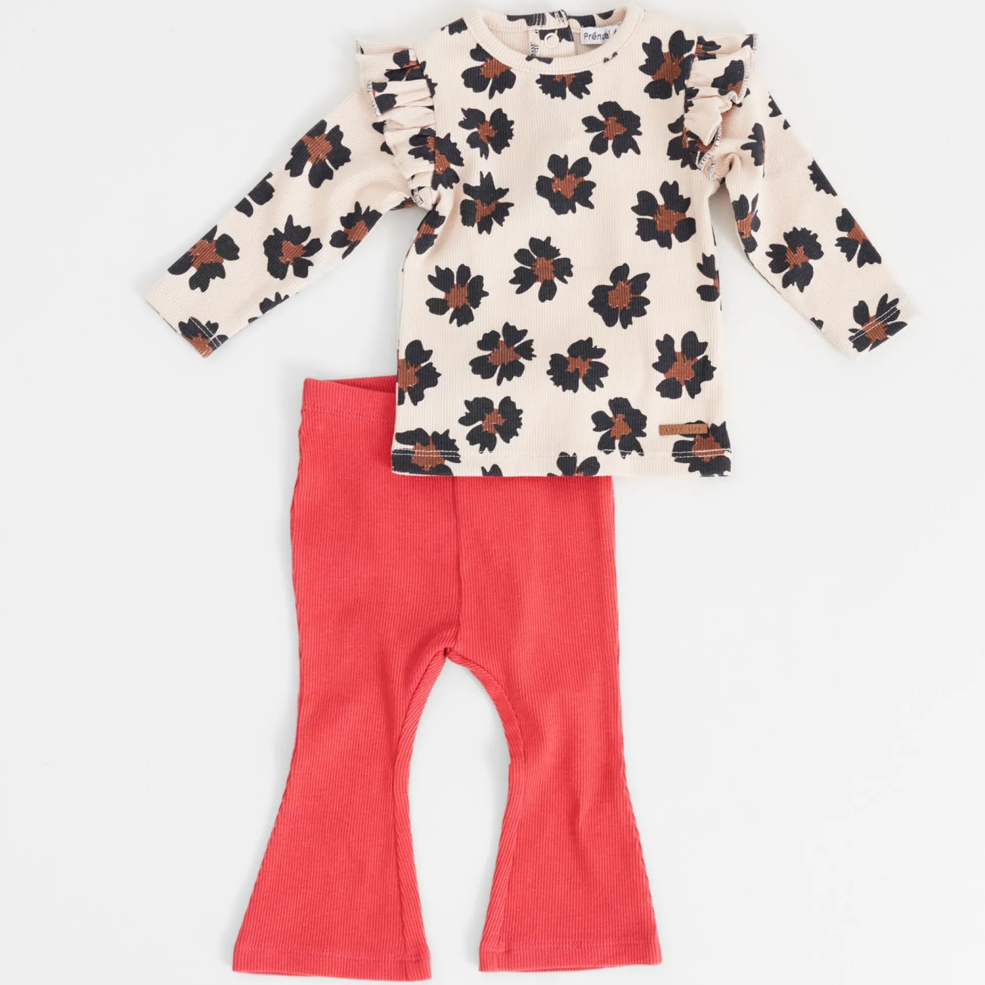 Prénatal baby broek effen rood