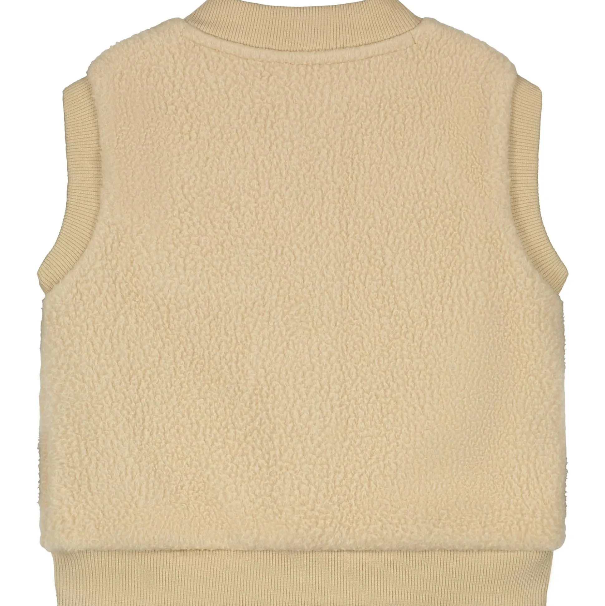 Prénatal baby gilet mouwloos effen beige
