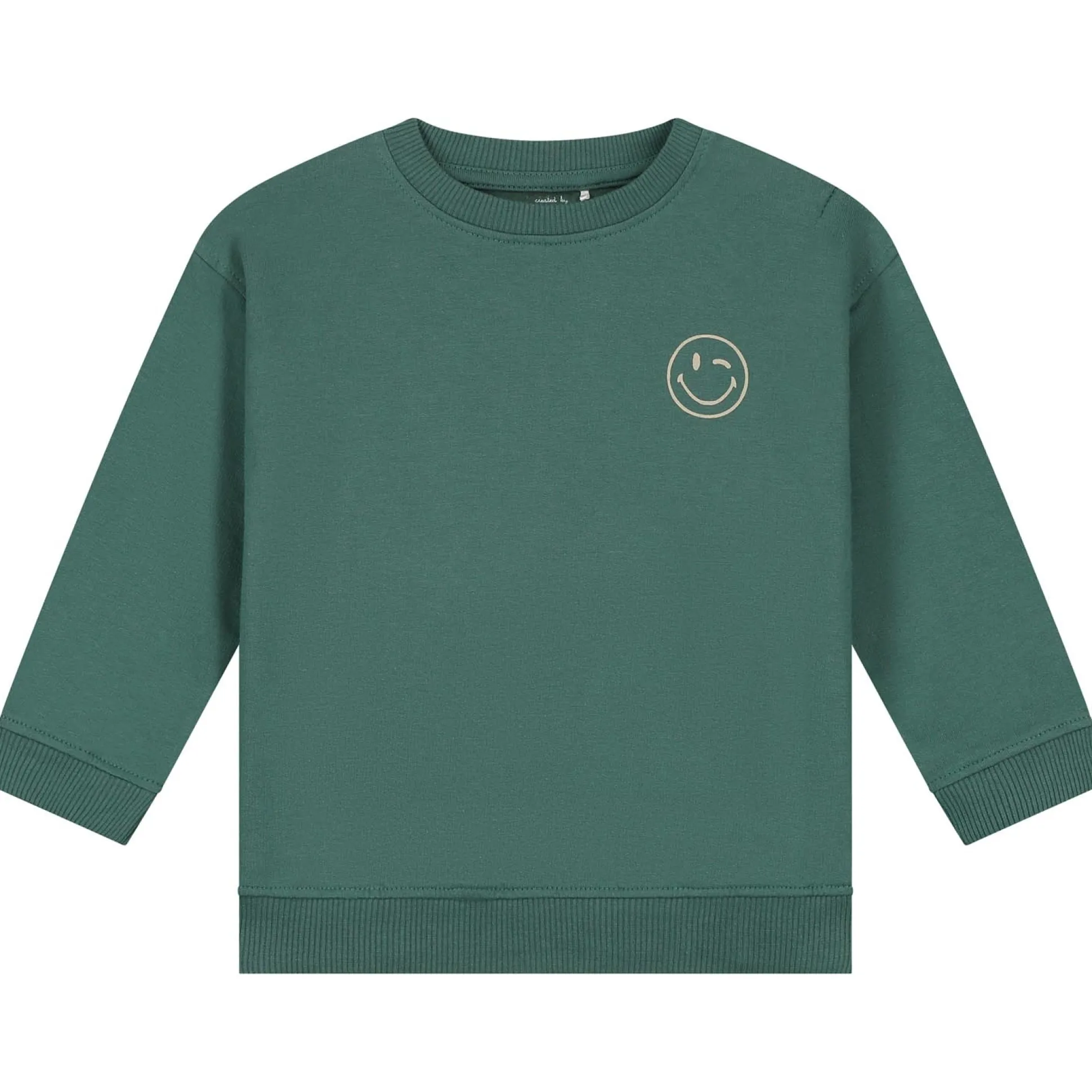 Prénatal baby joggingpak lange mouwen effen groen