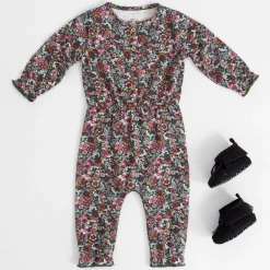 Prénatal baby jumpsuit lange mouwen bloemen multi
