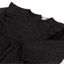 Prénatal baby jurk glitter lange mouwen effen zwart