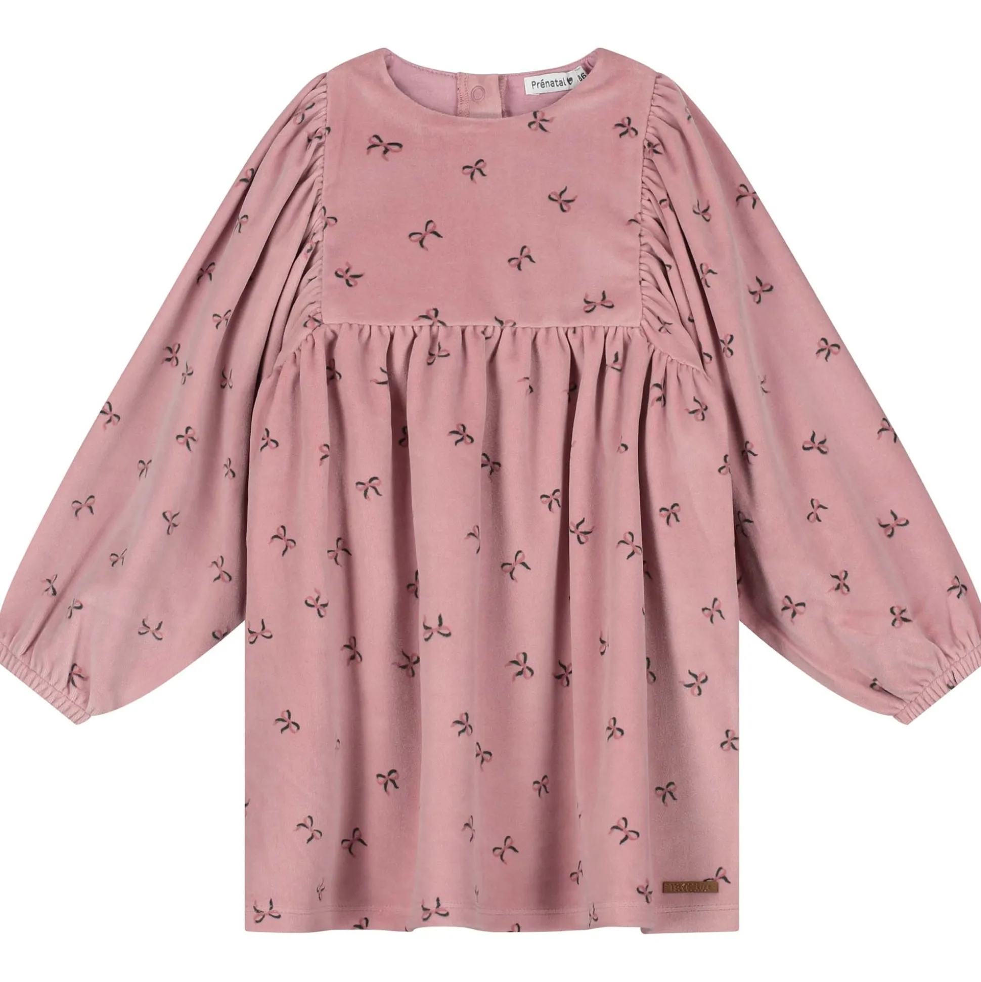 Prénatal baby jurk lange mouwen all over print roze