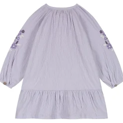 Prénatal baby jurk lange mouwen bloemen paars