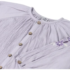 Prénatal baby jurk lange mouwen bloemen paars