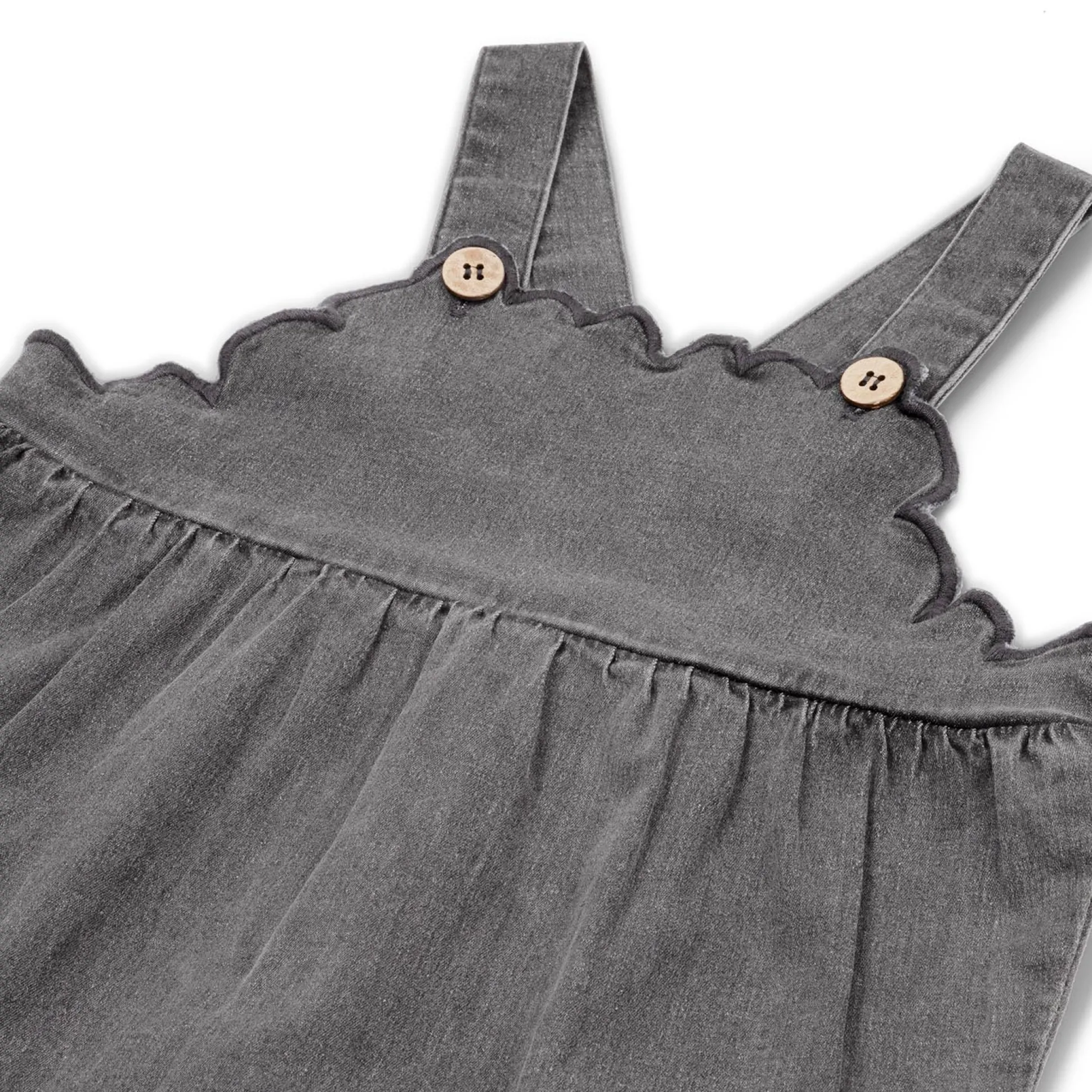 Prénatal baby jurk mouwloos effen grijs