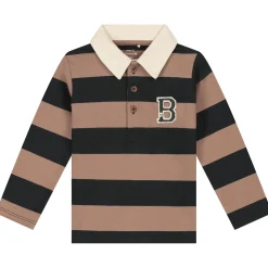 Prénatal baby polo lange mouwen strepen multi