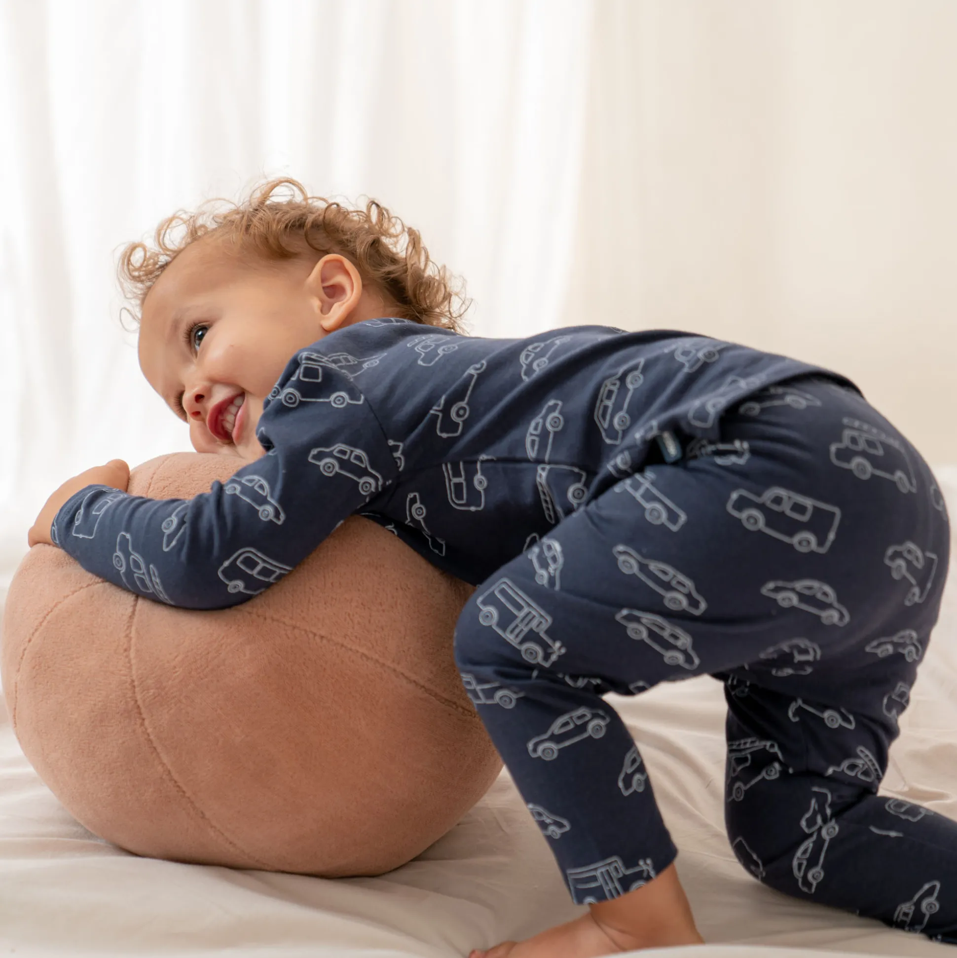 Prénatal baby pyjama auto's blauw