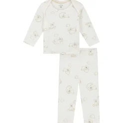 Prénatal baby pyjama beren rib wit
