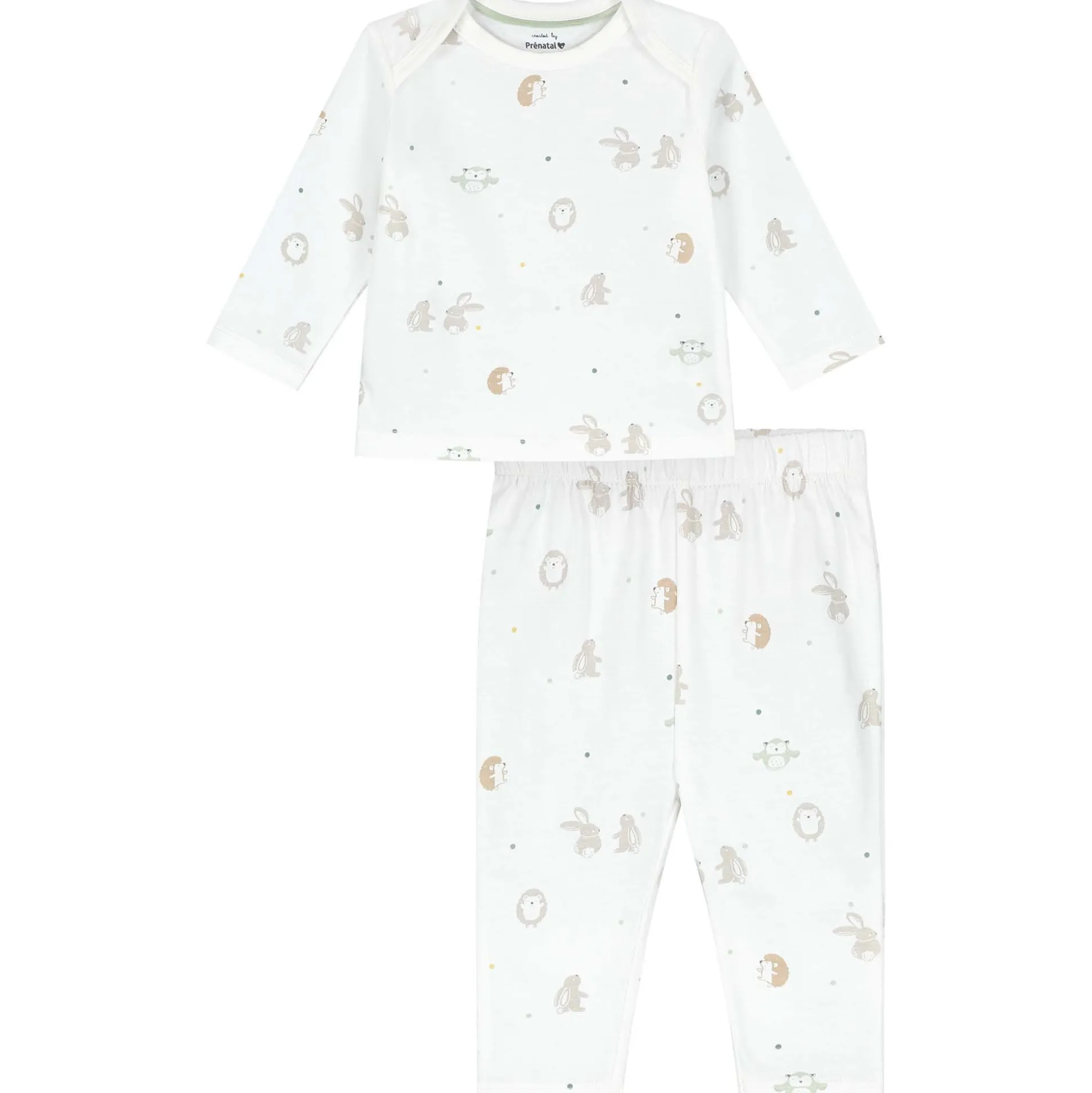 Prénatal baby pyjama Kleine Vriendjes wit