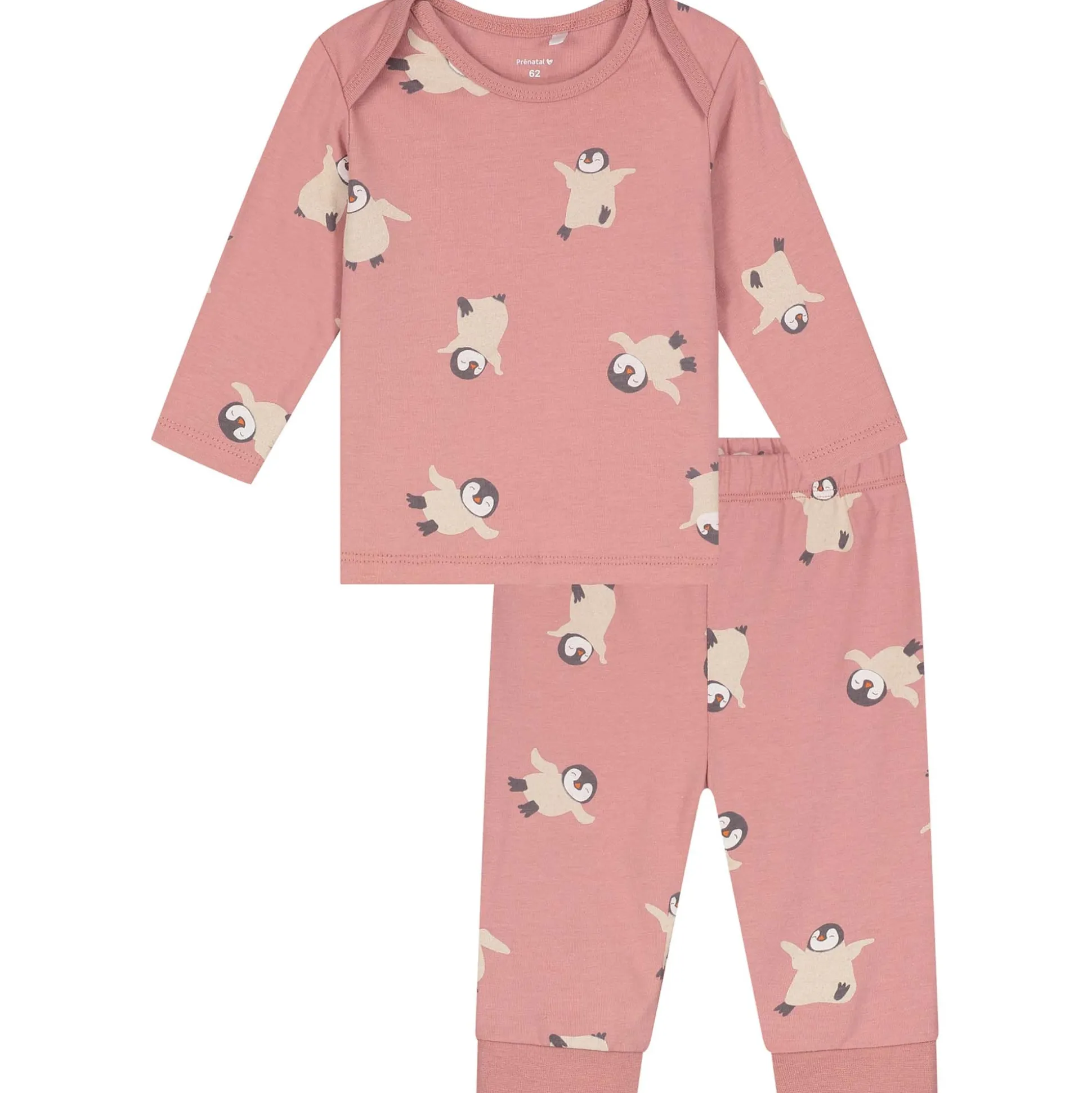 Prénatal baby pyjama pinquin roze