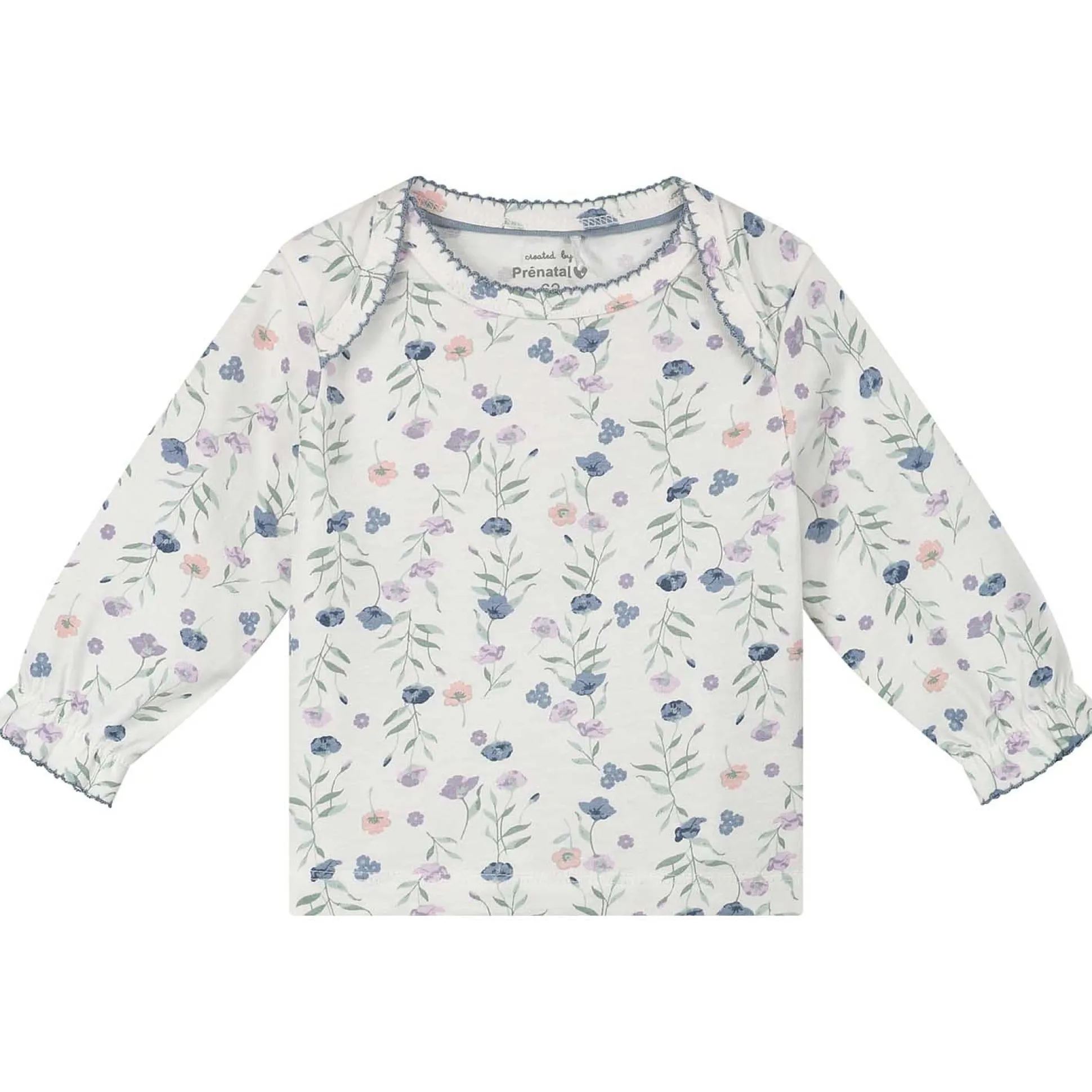 Prénatal baby pyjama poppy bloem wit