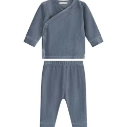 Prénatal baby pyjama rib velour blauw