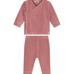 Prénatal baby pyjama rib velour roze