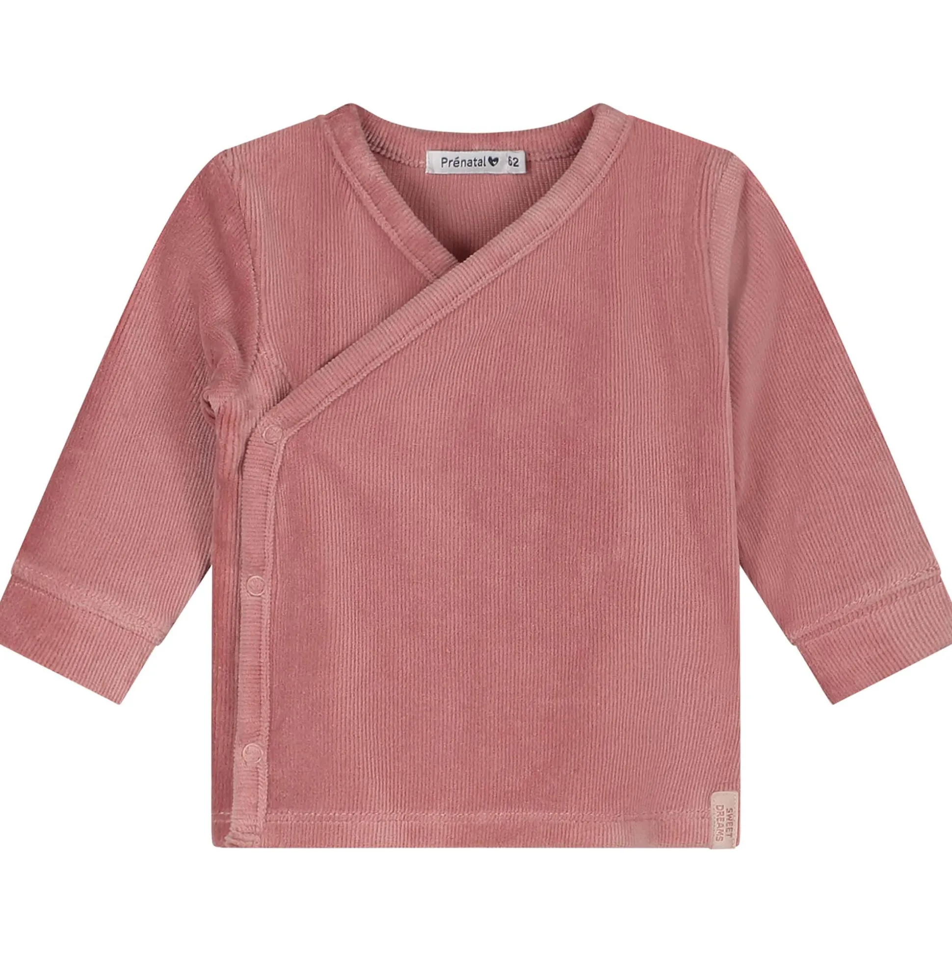 Prénatal baby pyjama rib velour roze