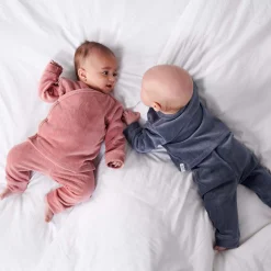 Prénatal baby pyjama rib velour roze