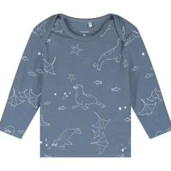 Prénatal baby pyjama zeehond rib blauw