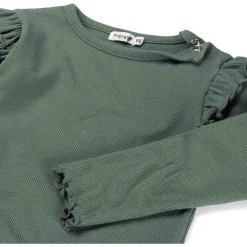 Prénatal baby shirt lange mouwen effen groen