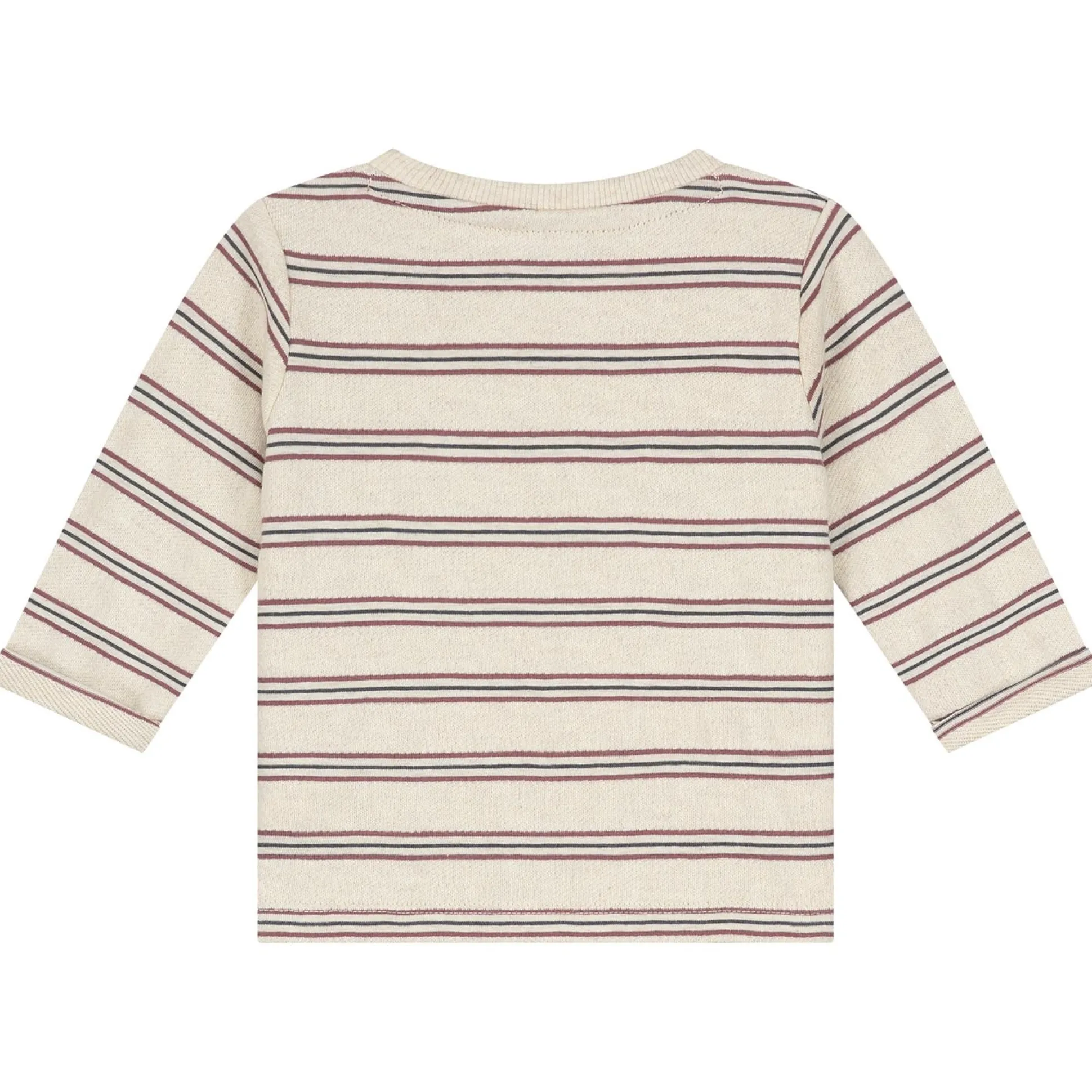 Prénatal baby shirt lange mouwen strepen beige