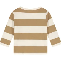 Prénatal baby shirt lange mouwen strepen bruin