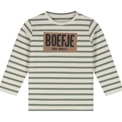 Prénatal baby shirt lange mouwen tekst beige