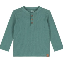 Prénatal baby shirt lange mouwen effen groen