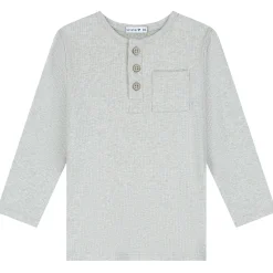 Prénatal baby shirt lange mouwen effen grijs