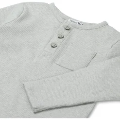 Prénatal baby shirt lange mouwen effen grijs