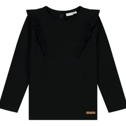 Prénatal baby shirt lange mouwen effen zwart