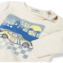 Prénatal baby shirt lange mouwen printopdruk beige