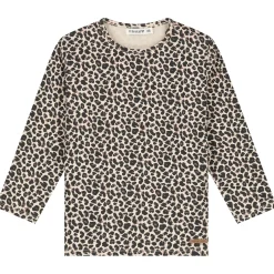 Prénatal baby shirt lange mouwen panterprint beige