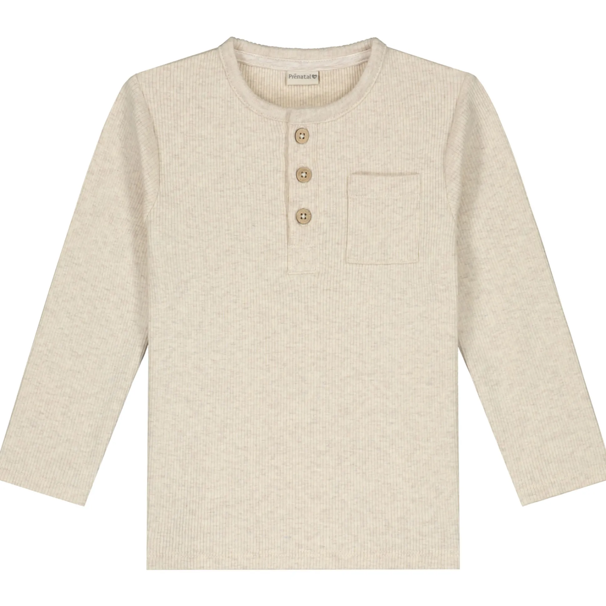 Prénatal baby shirt lange mouwen effen bruin