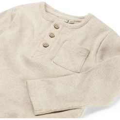 Prénatal baby shirt lange mouwen effen bruin