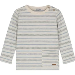 Prénatal baby shirt lange mouwen strepen grijs